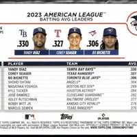 Yandy Díaz / Corey Seager / Bo Bichette 2024 Topps American League Leaders Series Mint Card #149