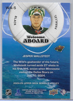 Jesper Wallstedt 2024 2025 Upper Deck Welcome Aboard Series Card  #WA-5
