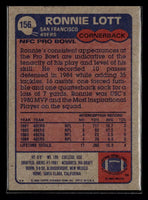 Ronnie Lott 1985 Topps Series Mint Card #156
