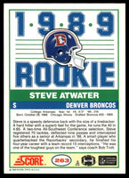 Steve Atwater 1989 Score Series Mint Rookie Card #263
