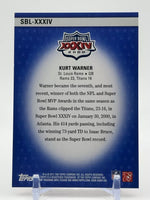 Kurt Warner 2011 Topps Super Bowl Legends Series Mint Card #SBL-XXXIV

