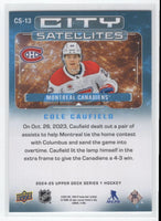 Cole Caufield 2024 2025 Upper Deck City Satellites Sparkle Series Mint Card #CS-13
