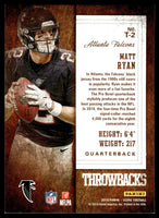 Matt Ryan 2019 Score Throwbacks Mint Card #T2
