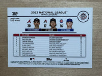 Spencer Strider Zac Gallen Justin Steele 2024 Topps National League Leaders Series Mint Card #309
