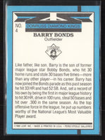 Barry Bonds 1991 Donruss Diamond Kings Series Mint Card #4

