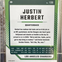 Justin Herbert 2024 Donruss Optic Silver Prizm Series Mint Card #106