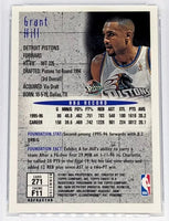 Grant Hill 1996 1997 Topps Finest Foundations Refractor Series Mint Card #271
