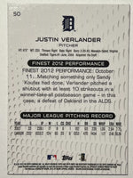 Justin Verlander 2013 Topps Finest Series Mint Card #50
