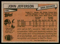 John Jefferson 1981 Topps Series Mint Card #190
