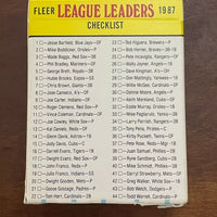 1987 Fleer Walgreens Baseball League Leaders 44 Card Boxed Set