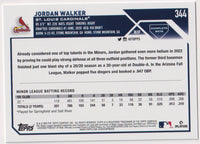 Jordan Walker 2023 Topps Photo Variation Series Mint Rookie Card #344
