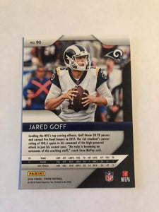 Jared Goff 2018 Panini Prizm Series Mint Card #90