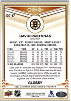 David Pastrnak 2024 2025 Upper Deck O-Pee-Chee Glossy Series Mint Card #OG-17
