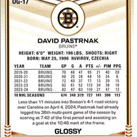 David Pastrnak 2024 2025 Upper Deck O-Pee-Chee Glossy Series Mint Card #OG-17