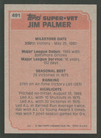 Jim Palmer 1983 Topps Super Veteran Series Mint Card #491
