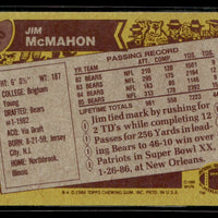 Jim McMahon 1986 Topps Series Card #10