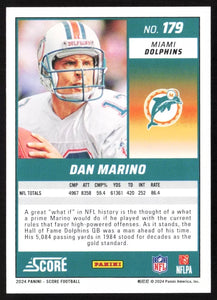 Dan Marino 2024 Panini Score Series Mint Card #179