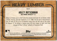 Adley Rutschman 2023 Topps Heavy Lumber Rookie Card #HL-35 Very Hard to Find
