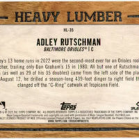 Adley Rutschman 2023 Topps Heavy Lumber Rookie Card #HL-35 Very Hard to Find