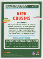 Kirk Cousins 2023 Donruss Silver No Name Variation Series Mint Card #197
