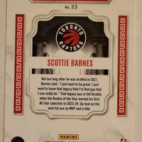 Scottie Barnes 2023 2024 Panini Phoenix Temple Men Series Mint Card #23