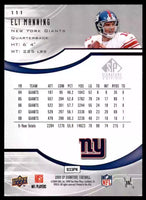 Eli Manning 2009 SP Signature Series Mint Card #111

