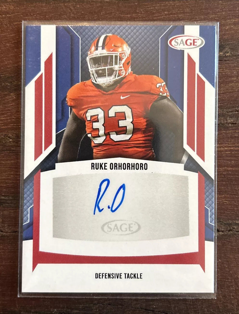 Ruke Orhorhoro 2024 SAGE ROOKIE Autograph Card #A-RO