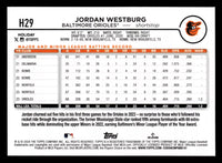 Jordan Westburg 2024 Topps Holiday Series Mint Rookie Card #H29
