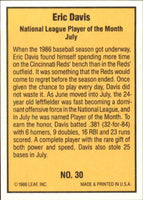 Eric Davis 1986 Donruss Highlights Series Mint Card #30
