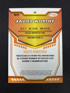 Xavier Worthy 2024 SAGE Silver Series Mint Card #34