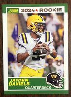 Jayden Daniels 2024 Panini Score 1989 Throwback Series Mint Rookie Card #2
