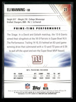 Eli Manning 2014 Topps Prime Series Mint Card #21
