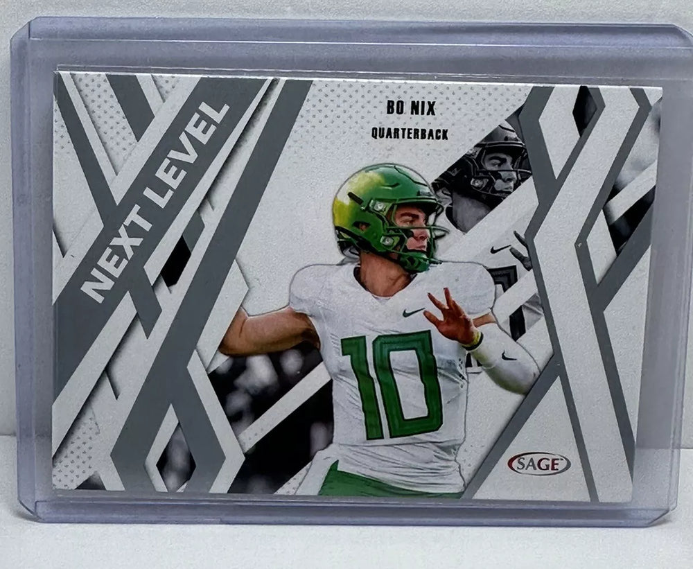 Bo Nix 2024 SAGE Hit Next Level Silver Series Mint Card #88