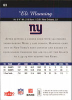 Eli Manning 2006 Flair Showcase Series Mint Card #63
