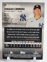 Oswaldo Cabrera 2023 Stadium Club Series Mint Rookie Card #93
