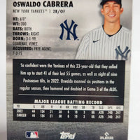 Oswaldo Cabrera 2023 Stadium Club Series Mint Rookie Card #93