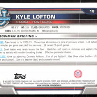 Kyle Lofton 2022 Bowman Chrome University 1st Bowman Pink Card #18