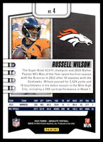 Russell Wilson 2023 Panini Absolute Series Mint Card #4
