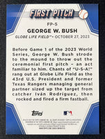 George W. Bush 2024 Topps First Pitch Mint Card #FP-5
