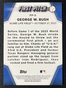 George W. Bush 2024 Topps First Pitch Mint Card #FP-5