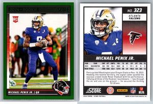 Michael Penix Jr 2024 Panini Score Green Series Mint Rookie Card #323