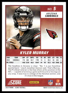 Kyler Murray 2024 Panini Score Series Mint Card #5