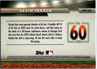 Kevin Parada 2024 Bowman Chrome Scouts Top 100 Series Mint Card #BTP-60
