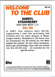 Darryl Strawberry 2023 Topps Welcome to the Club Mint Card #WC-10