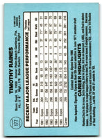 Tim Raines 1986 Donruss Series Mint Card #177
