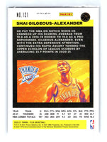 Shai Gilgeous-Alexander 2020 2021 Panini Flux Thunder Series Mint Card #121
