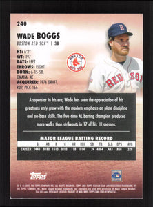 Wade Boggs 2023 Stadium Club Red Series Mint Card #240