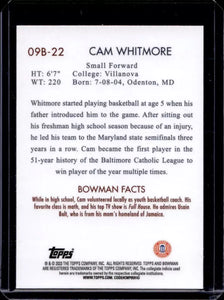 Cam Whitmore 2022 Bowman Chrome University 2009 Bowman Card #09B-22