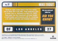 Mike Trout 2022 Classics Chronicles Series Mint Card #17
