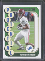 Terrion Arnold 2024 Panini Score Protential Series Mint Rookie Card #13
